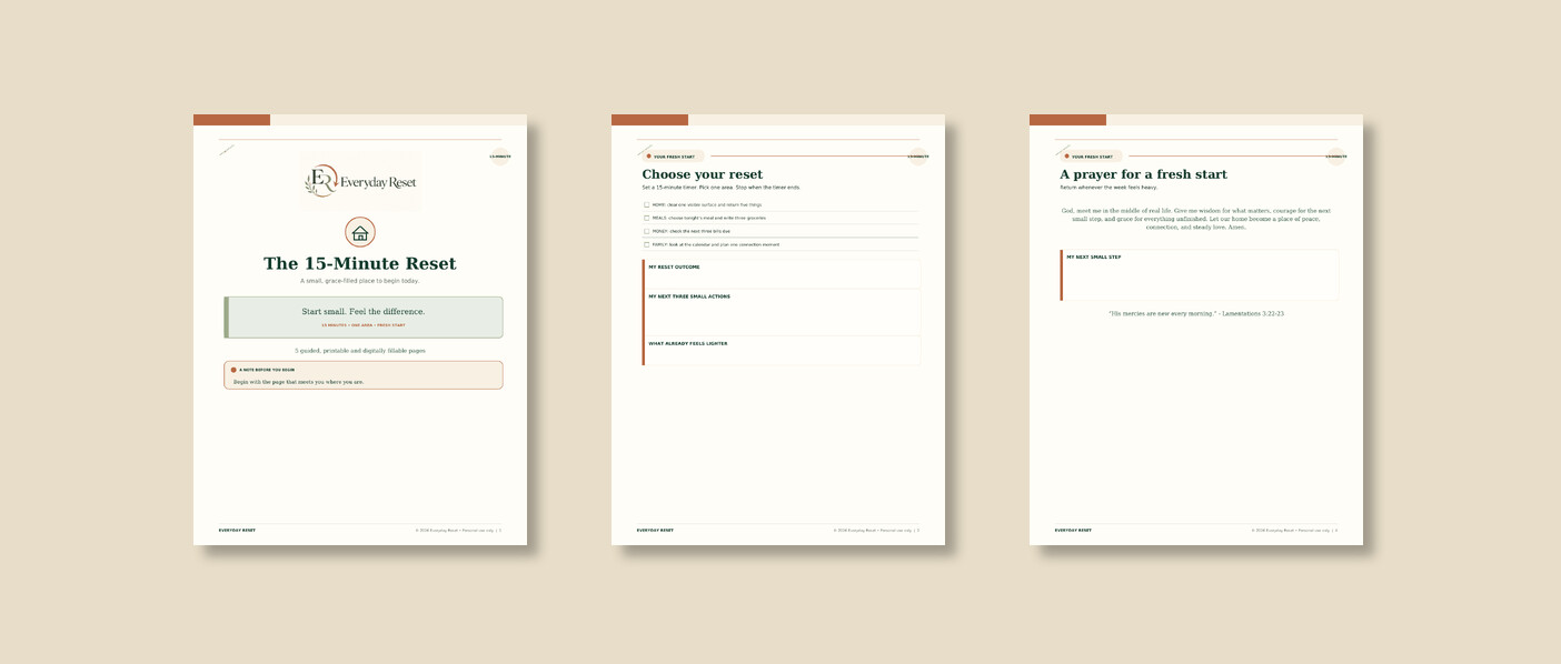 Cover, method page, and reset page from the free 15-minute reset